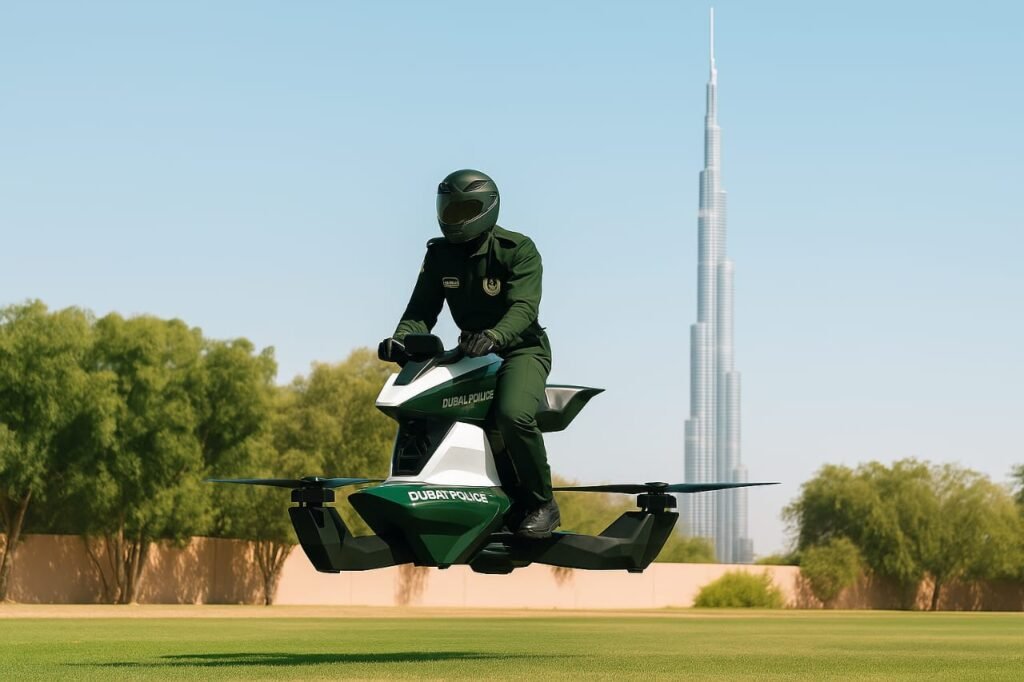 Dubai Police Flying Bikes and Drone