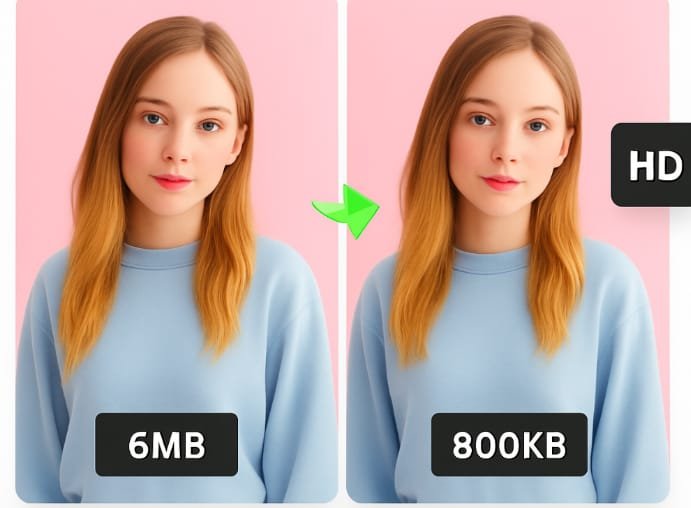 Bulk HD Photo Compresso Reduce MB to KB